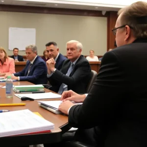 City council members discussing employee salary increases