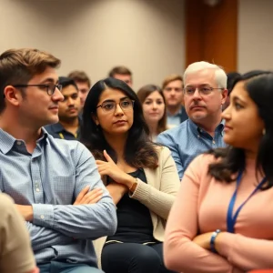 Attendees engaged in a seminar about constitutional law.