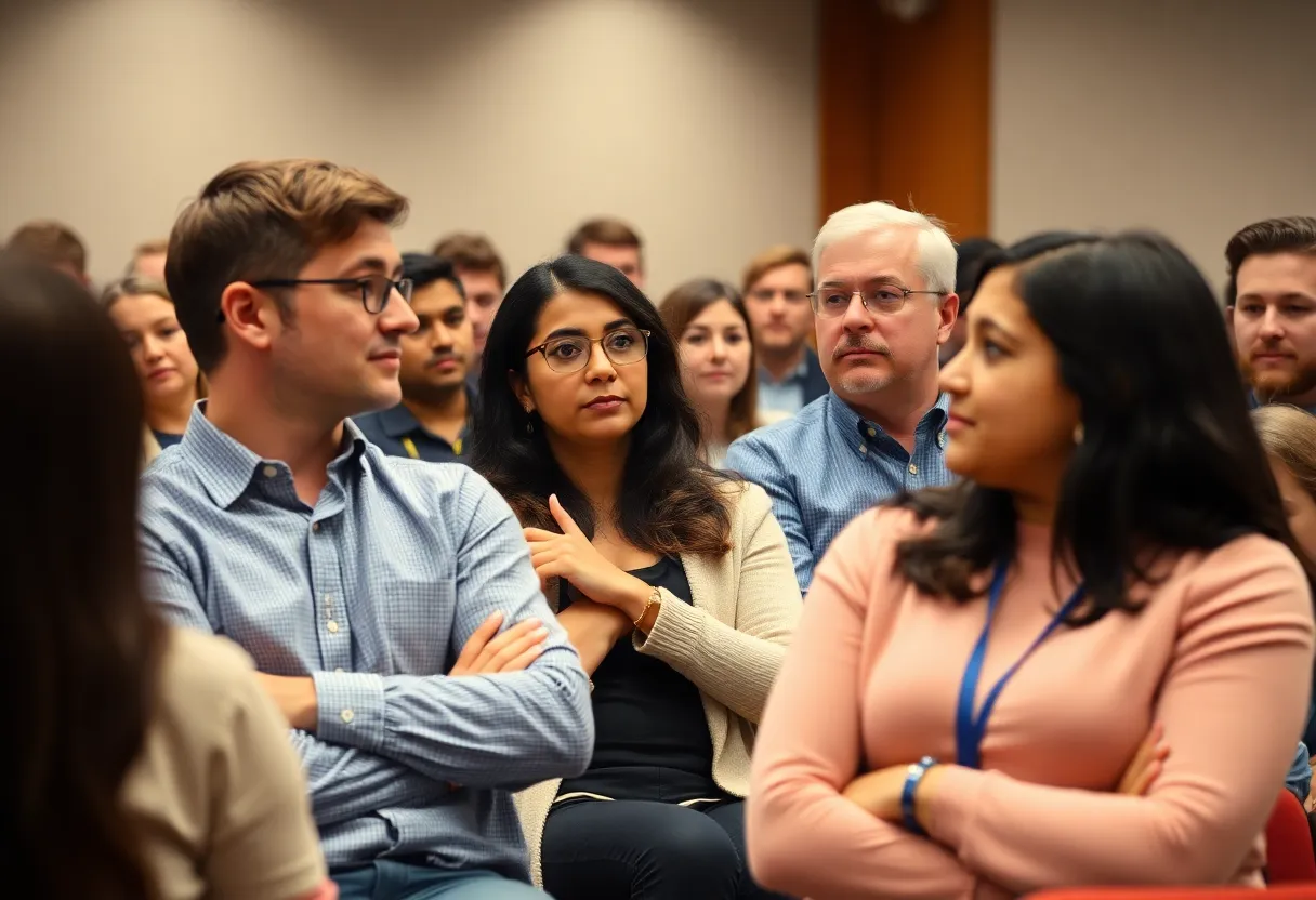 Attendees engaged in a seminar about constitutional law.