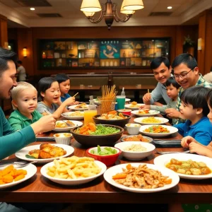 Family enjoying a meal together during culinary adventures program