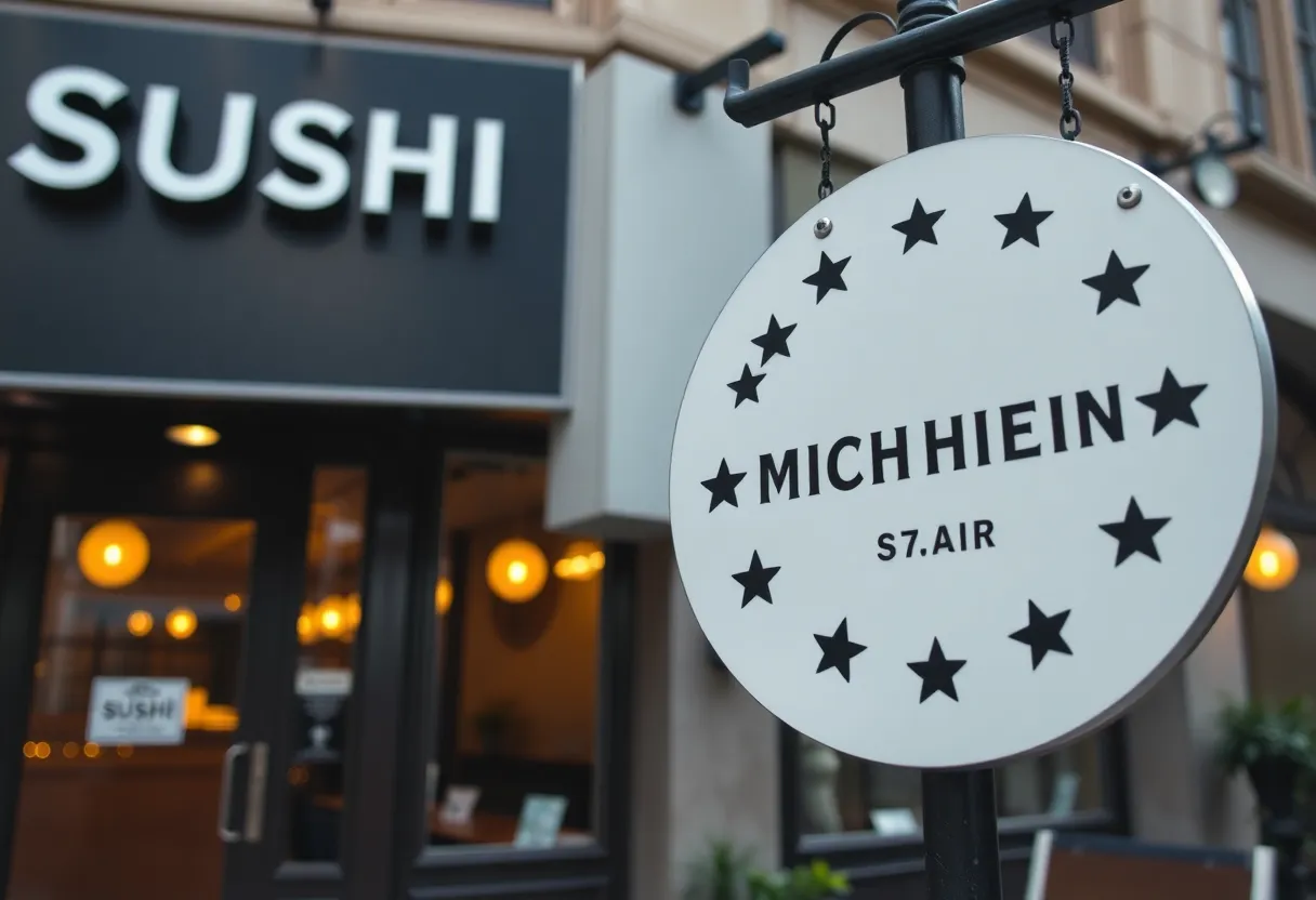 Hana re sushi restaurant with Michelin star