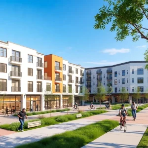 Rendering of Hive Live mixed-use development in Costa Mesa
