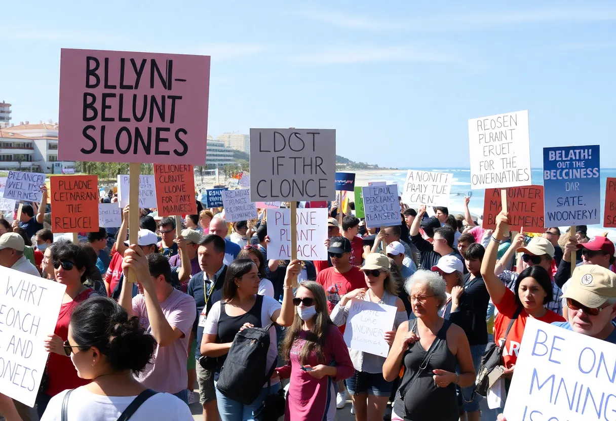Protesters gathered at Huntington Beach rally opposing Trump policies