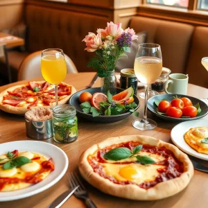 Brunch spread featuring Italian dishes at Il Barone Ristorante