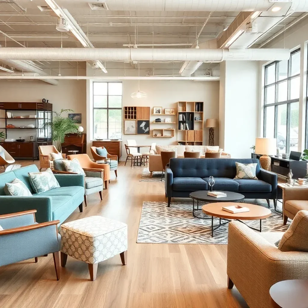 Interior of Joybird showroom showcasing modern furniture