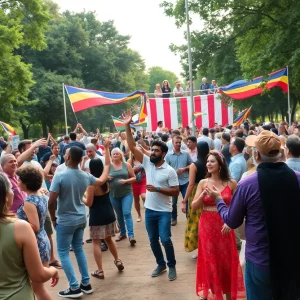 Vibrant Juneteenth celebration with music and dance