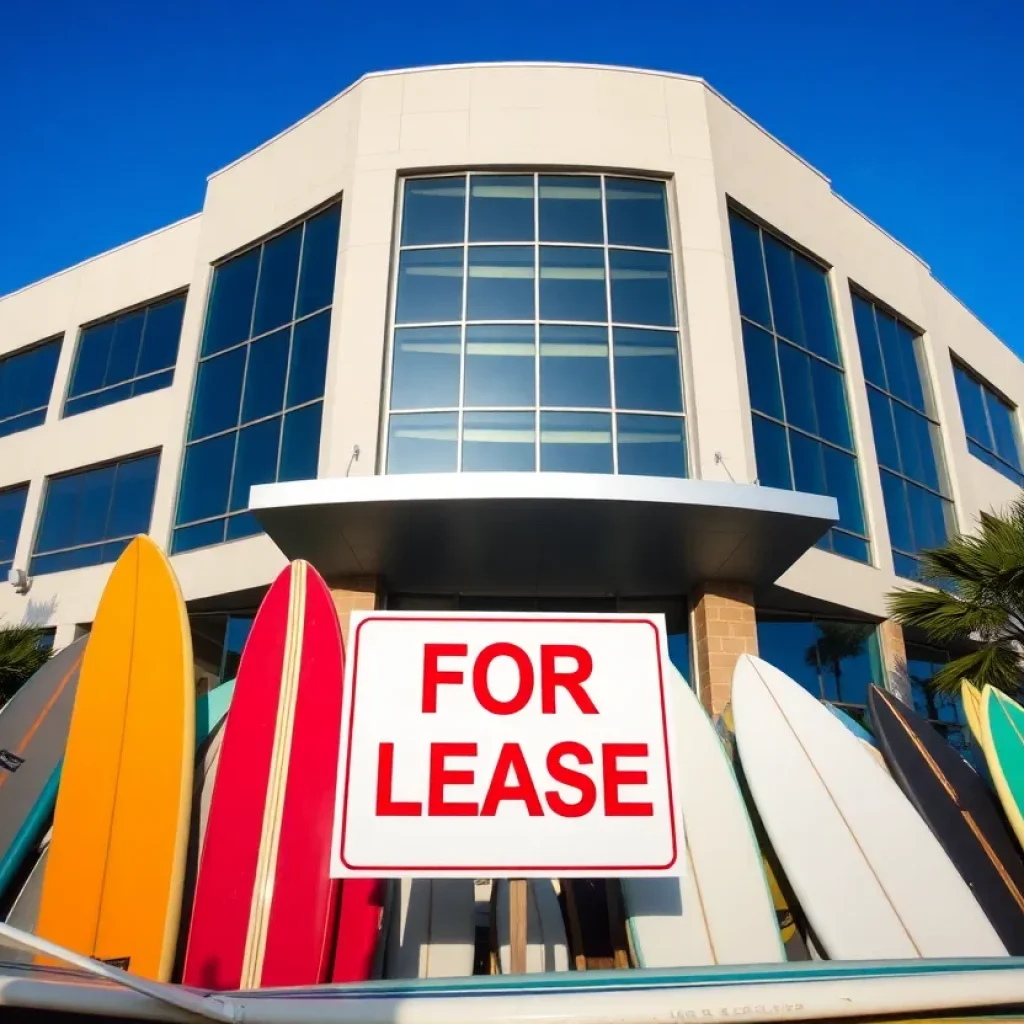 Closed office building of Liberated Brands in Costa Mesa