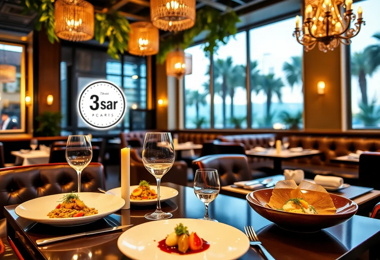 Dining scene celebrating Michelin stars in Los Angeles