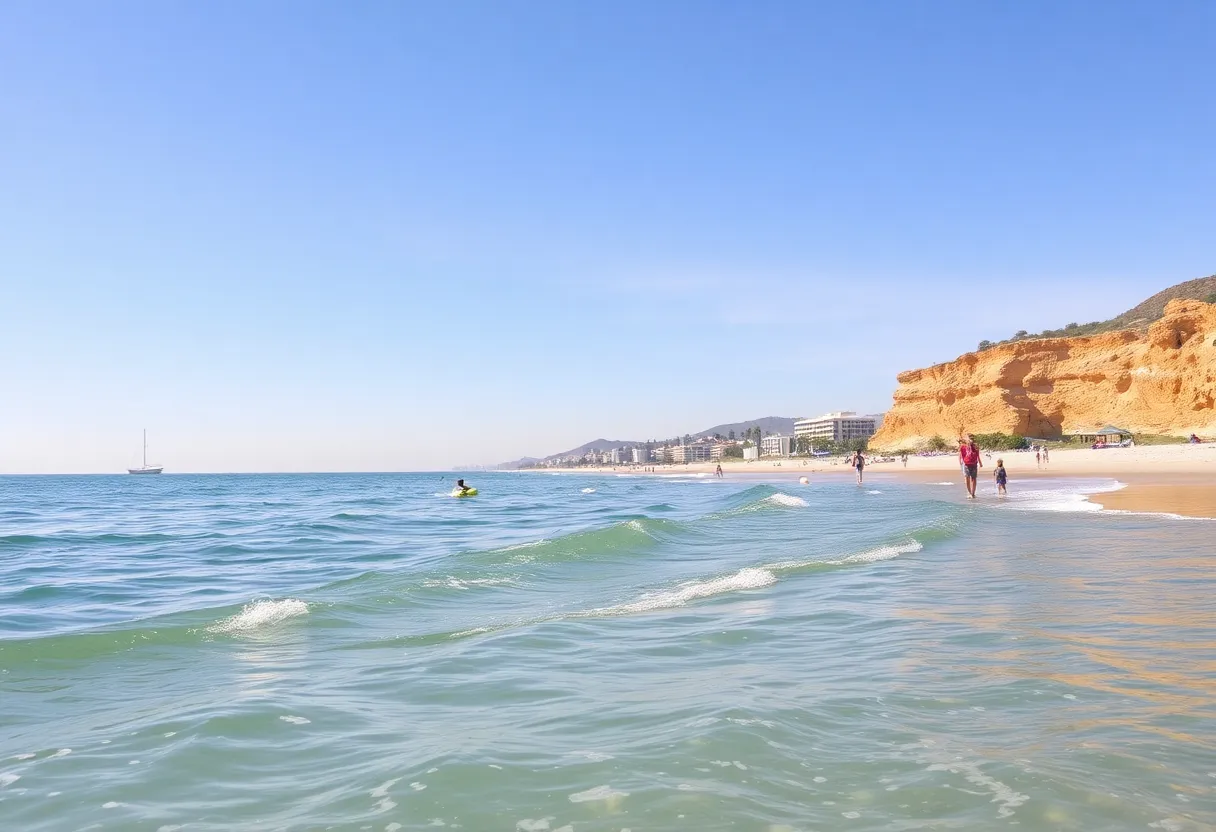 Families enjoying a clean Orange County beach