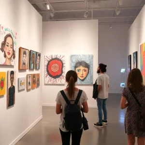 Interactive art pieces at the 'Piece of Me' exhibition representing youth culture.