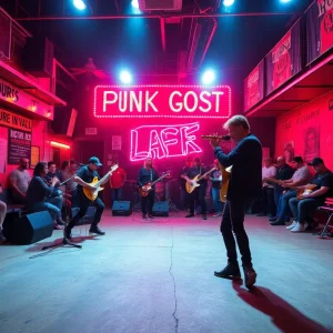 A representation of Orange County punk rock culture with lively music scenes
