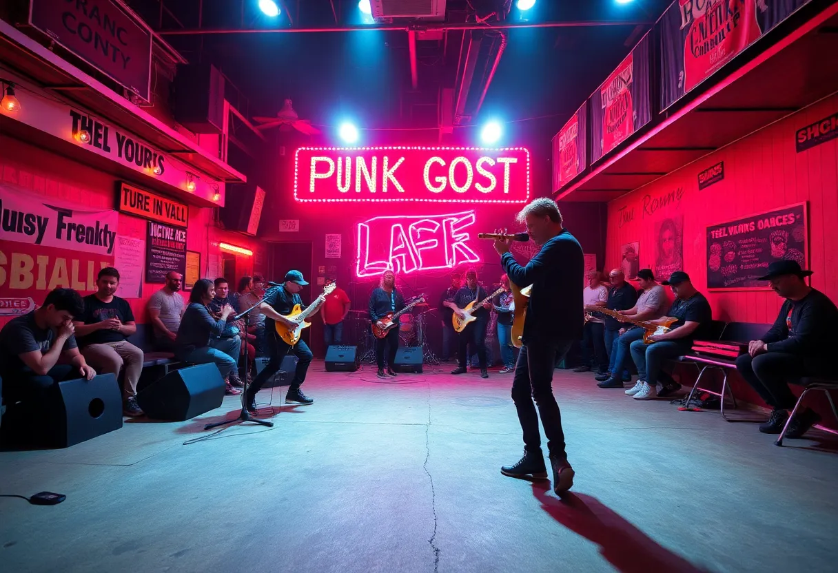 A representation of Orange County punk rock culture with lively music scenes
