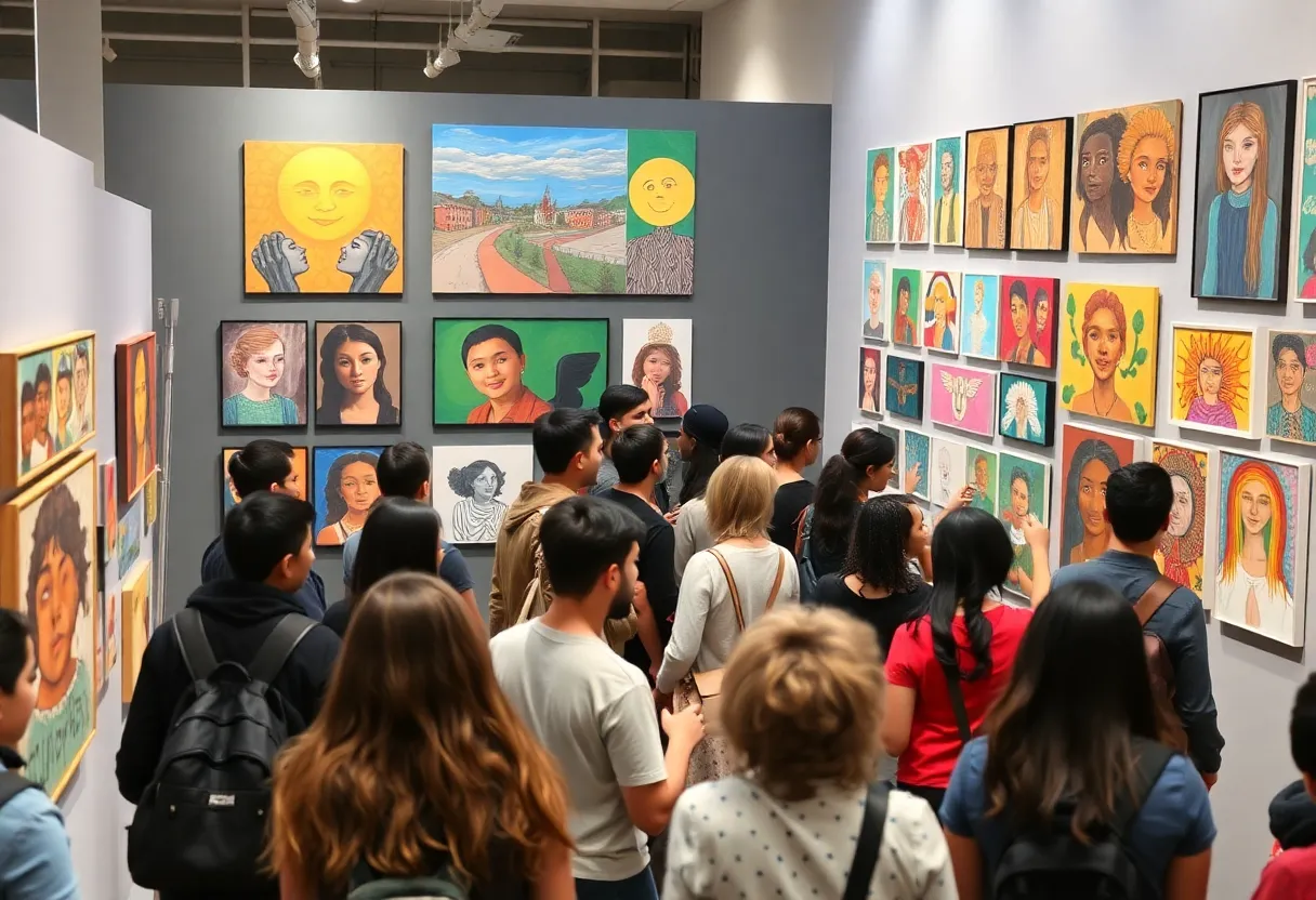 Artworks displayed at the 'Piece of Me' exhibition at the Orange County Museum of Art