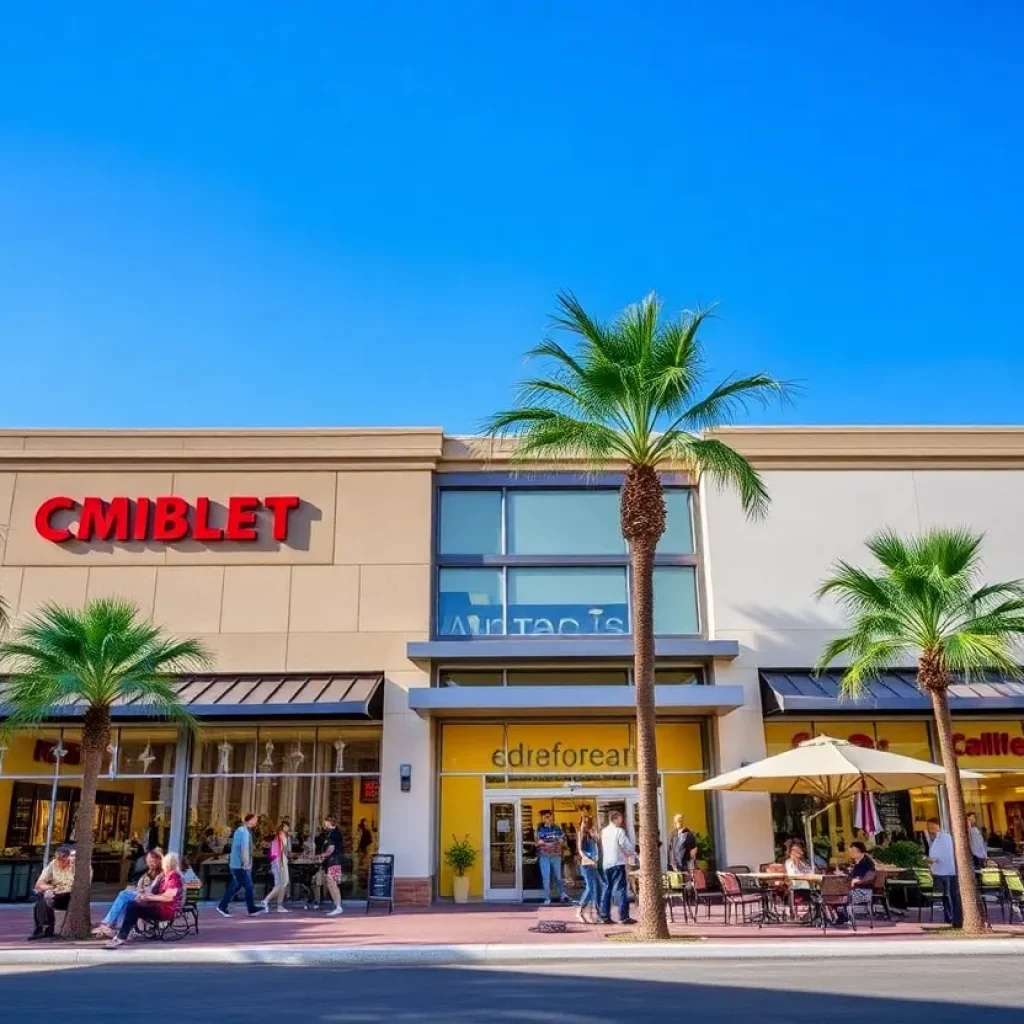 Westport Plaza retail center in Costa Mesa