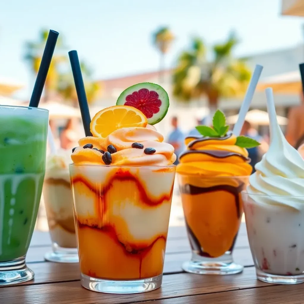 An assortment of unique chilled desserts in Orange County