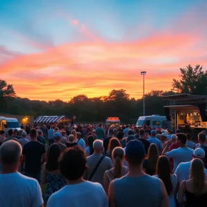 People enjoying live music at Concerts in the Park in Costa Mesa