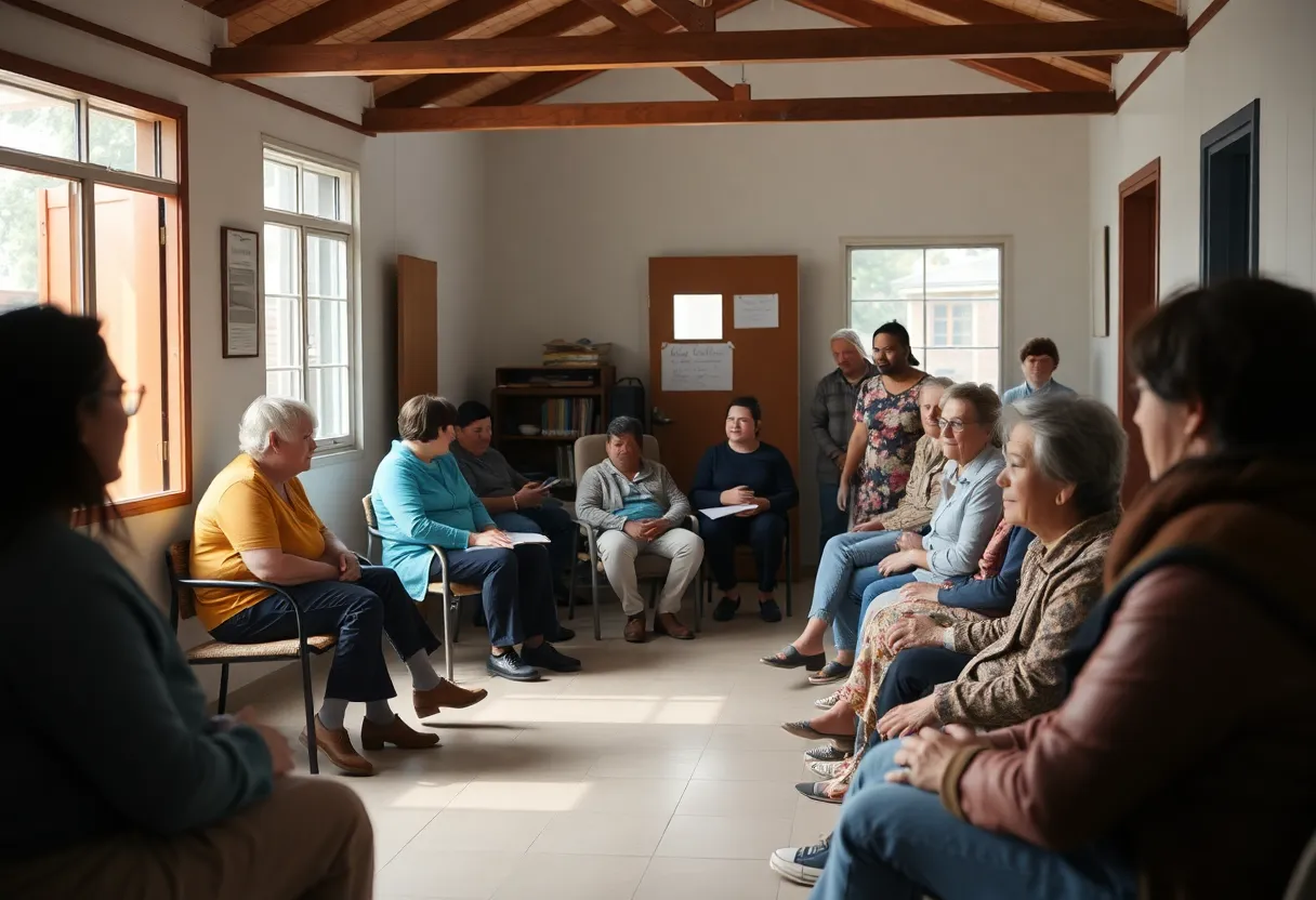 A community shelter environment supporting mental health care