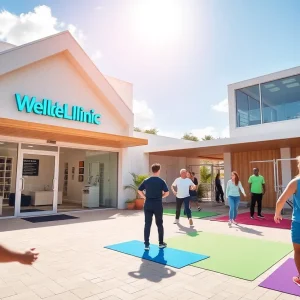 Community engagement at the grand opening of wellness facilities in Costa Mesa.