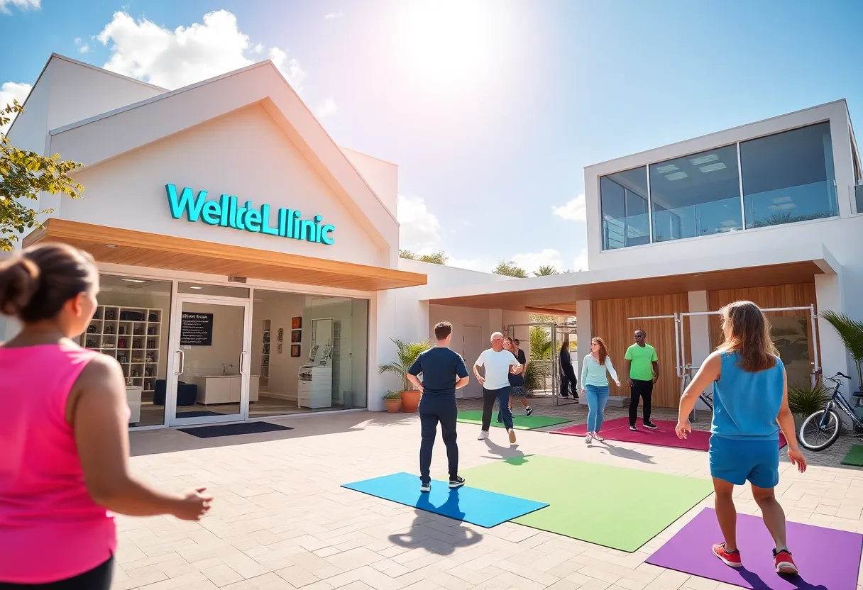 Community engagement at the grand opening of wellness facilities in Costa Mesa.