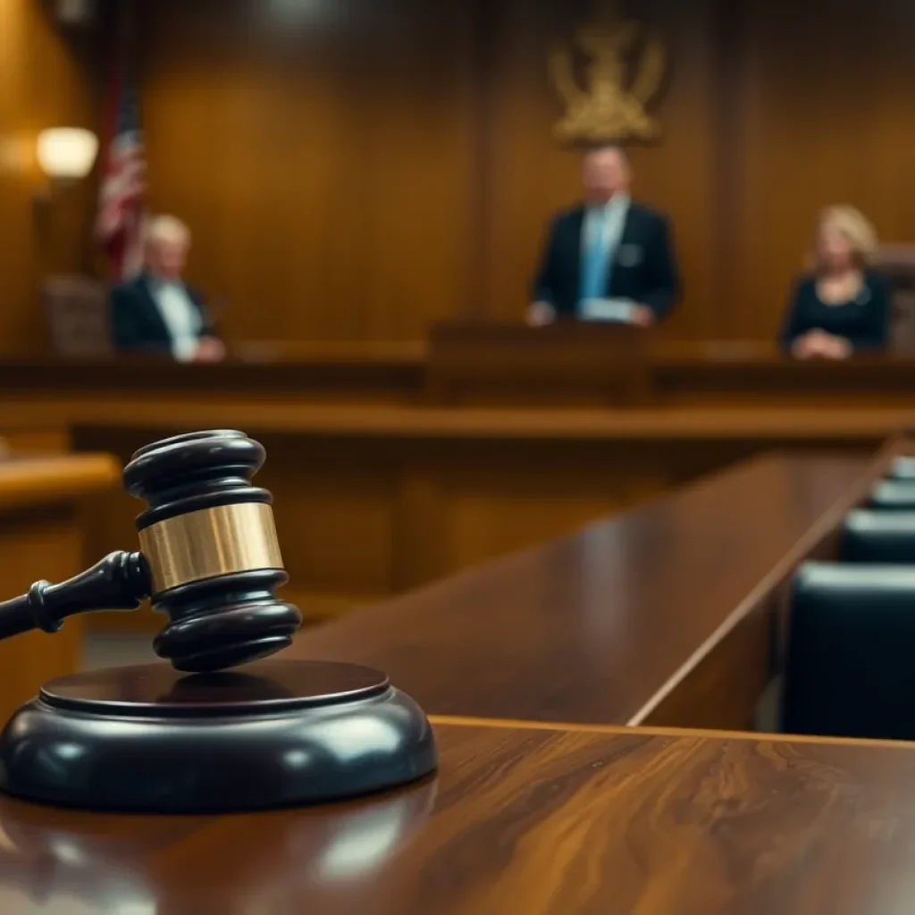A courtroom gavel symbolizing justice in cases of domestic violence