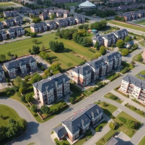 Modern housing developments in Fountain Valley
