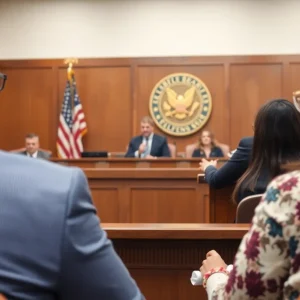Courtroom scene discussing parental rights and gender identity law