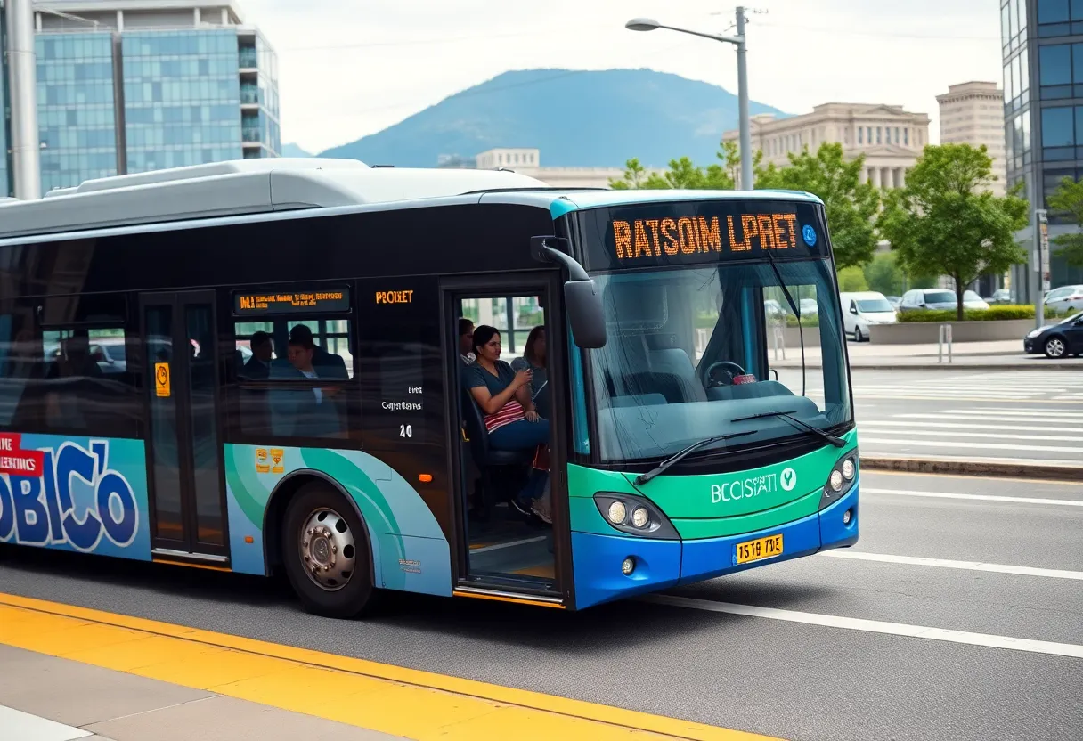 Irvine Connect bus on city road