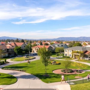 A lively family-friendly neighborhood in Irvine, California
