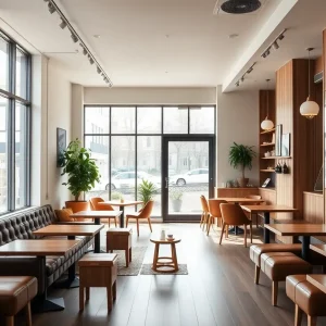 Submit A Wedding Announcement Interior view of Kei Coffee House showcasing contemporary design