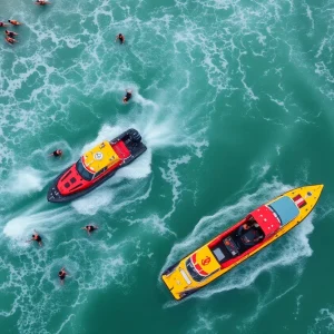 Sponsored Articles - Be The Costa Mesa Ca Expert - Ai Marketing Lifeguards rescuing swimmers in Newport Beach's turbulent waters