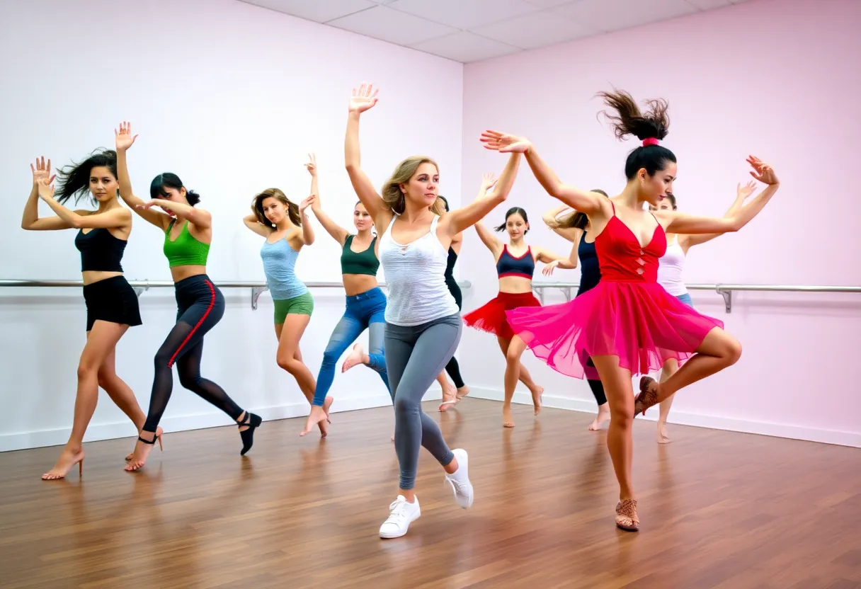 Dancers performing during a rehearsal at the National Choreographers Initiative