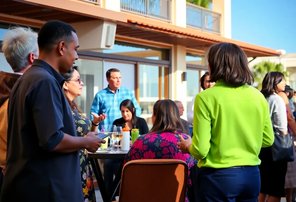 Attendees engaging at the Newport Beach State of the County Luncheon