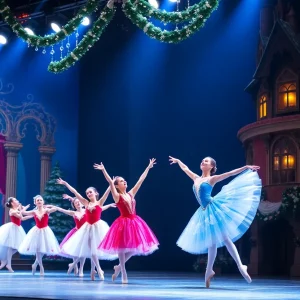 Scene from The Nutcracker ballet performance at Segerstrom Center.