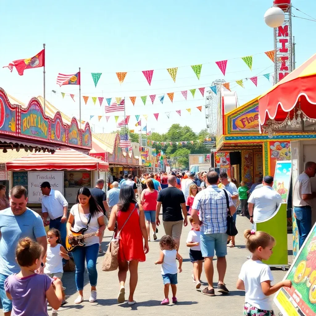 Families enjoying various activities at the OC Fair 2025 in Costa Mesa.