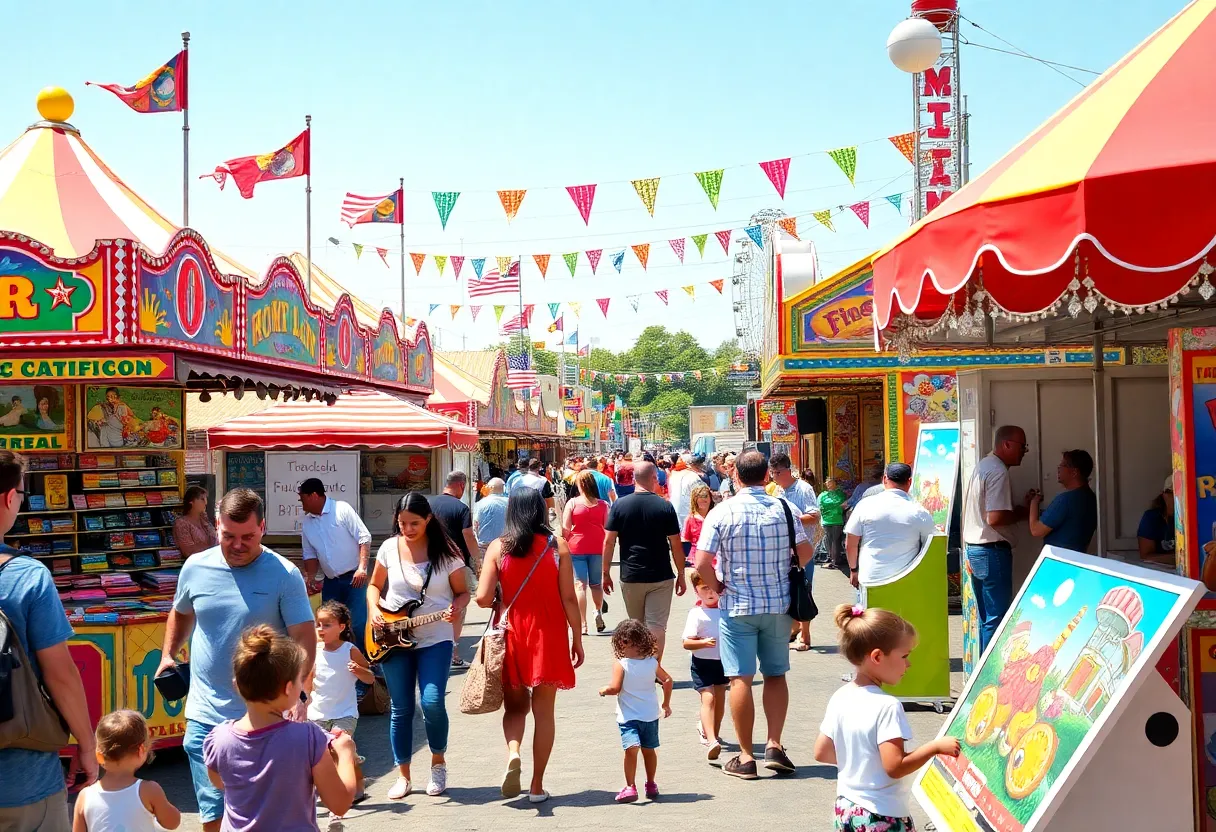 Families enjoying various activities at the OC Fair 2025 in Costa Mesa.