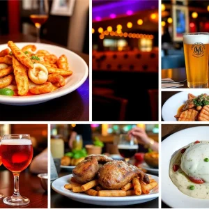 A collection of seafood dishes and craft beers from Orange County restaurants