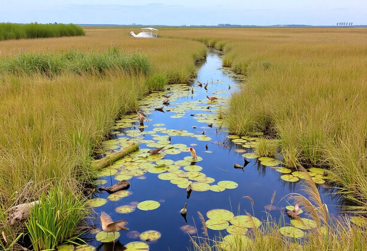 Coastal wetlands at Randall Preserve with scenic views