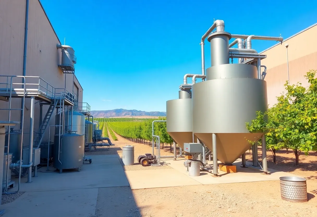 Setton Pistachio processing plant in Zamora, California