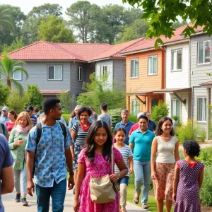 Newly built affordable housing units in California