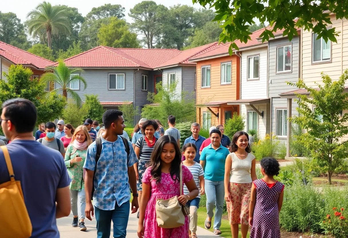 Newly built affordable housing units in California