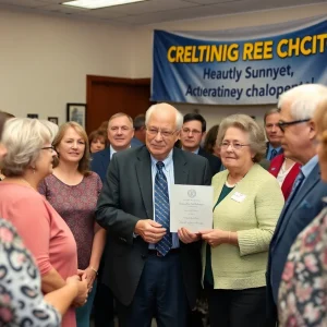 Arlene Schafer retirement ceremony with community recognitions