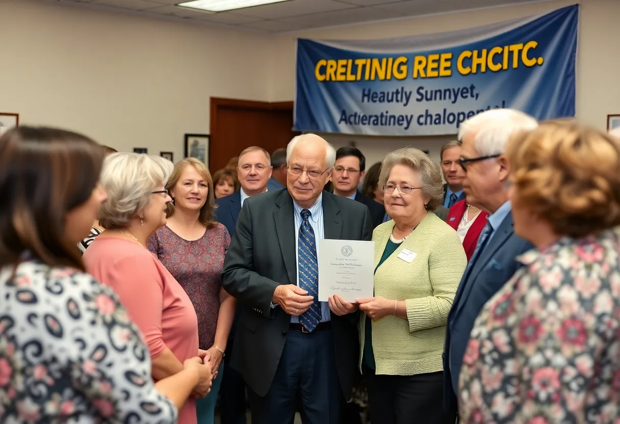 Arlene Schafer retirement ceremony with community recognitions
