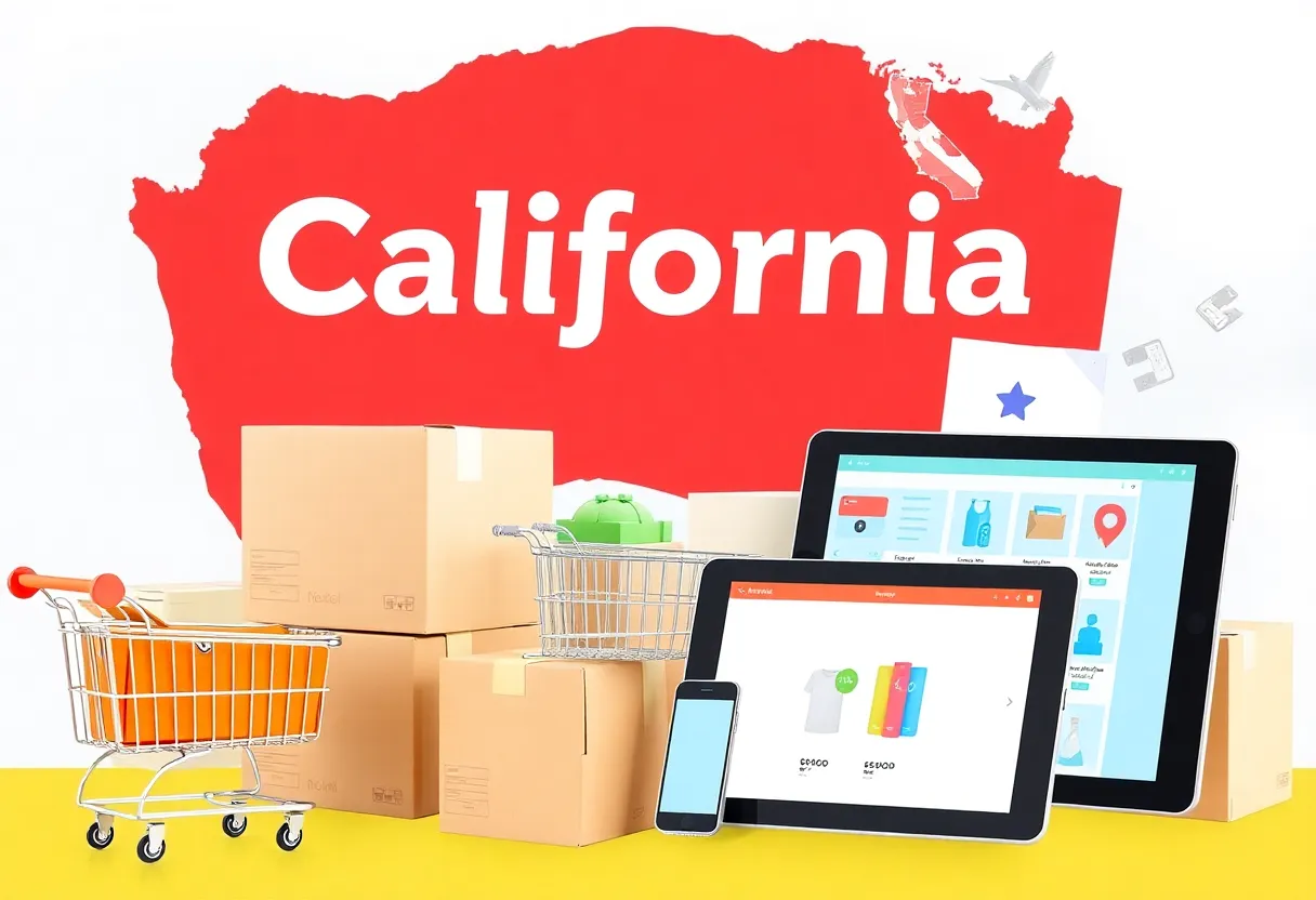 Conceptual image illustrating online shopping with Bed Bath & Beyond branding.