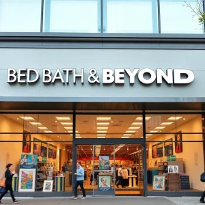 A Bed Bath & Beyond store in a vibrant neighborhood setting.