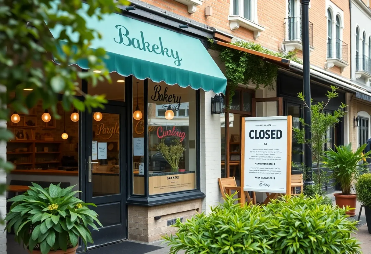 Exterior view of closed Blackmarket Bakery location