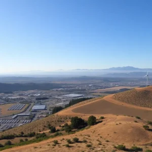 Landscape of California showcasing environmental aspects and renewable energy