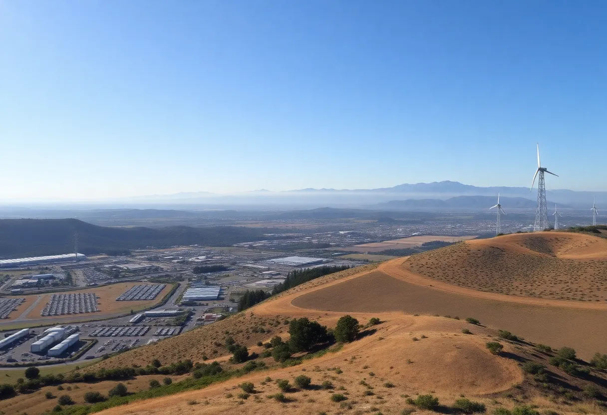 Landscape of California showcasing environmental aspects and renewable energy