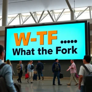 Billboard at Sacramento International Airport addressing rising restaurant costs.