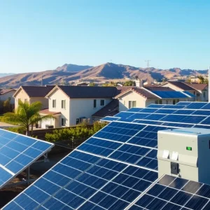 Residential solar panels and batteries in California