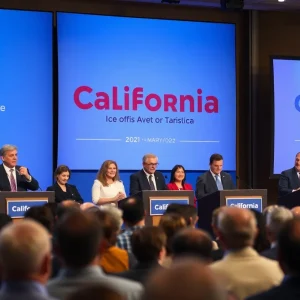 Candidates at a forum discussing California gubernatorial issues